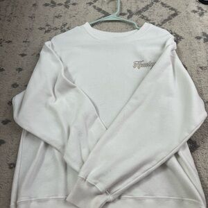 Hollister White Crew Neck Sweater